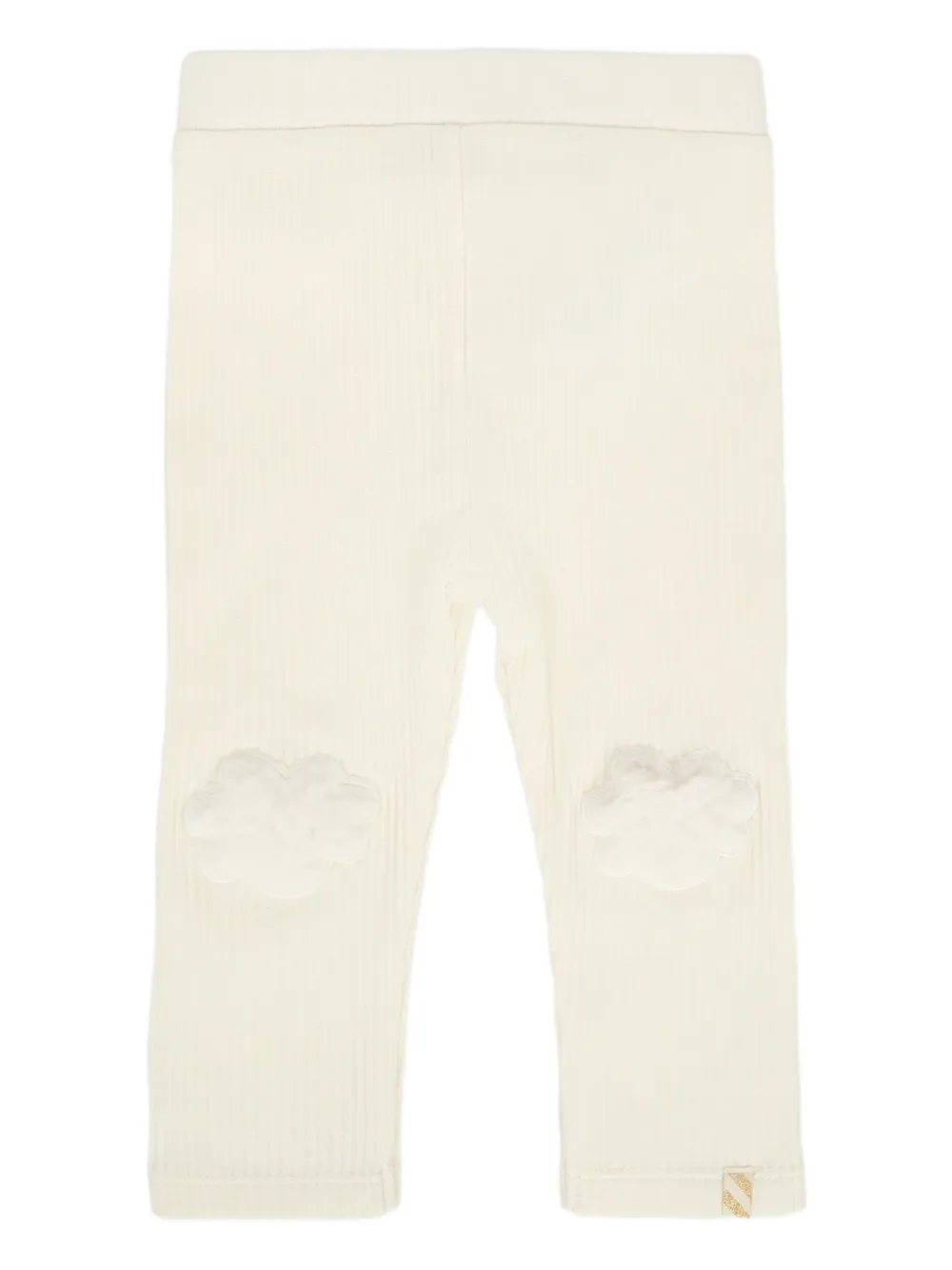 Billieblush ribbed cloud-applique leggings | Neutrals | Image 1