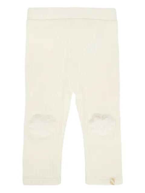 Billieblush ribbed cloud-applique leggings