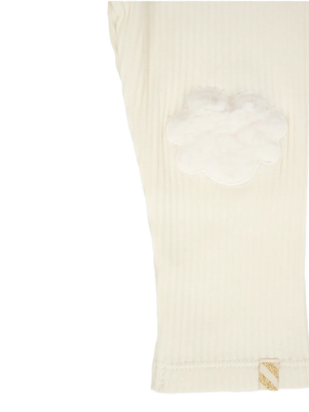 Billieblush Ribbed Cloud-applique Leggings In Neutral
