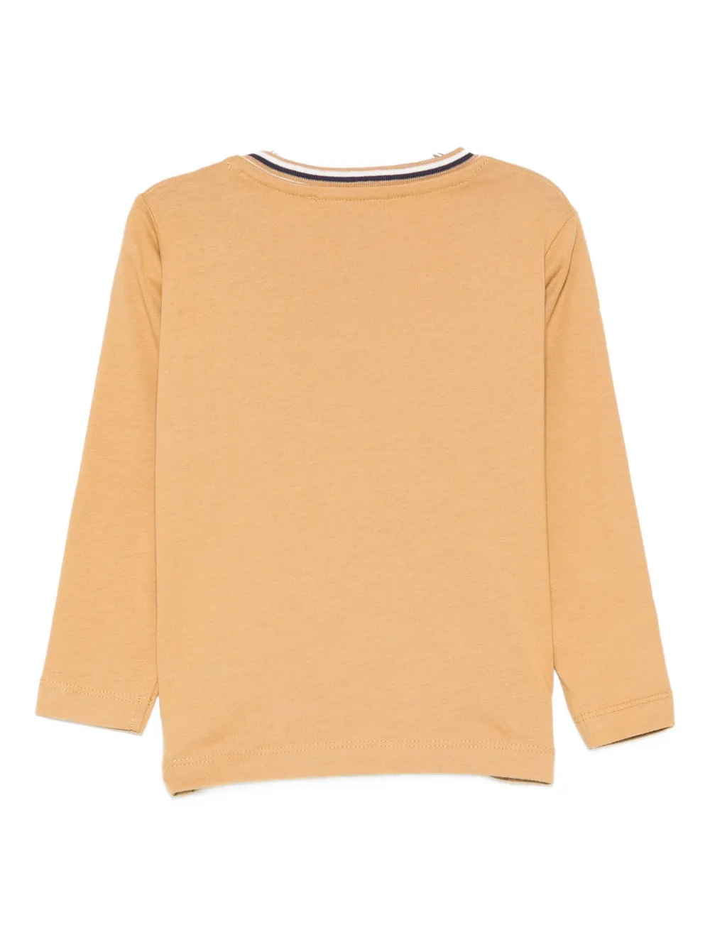 TRUSSARDI JUNIOR logo-embroidered long-sleeve T-shirt - Oranje