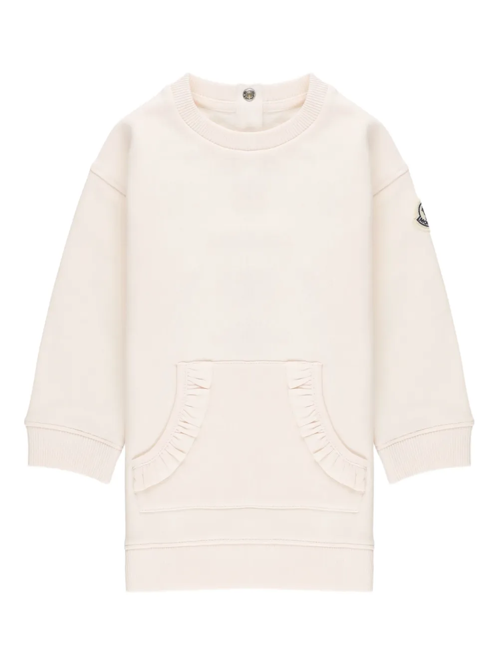 Moncler Enfant Jurk met ruche zak Beige