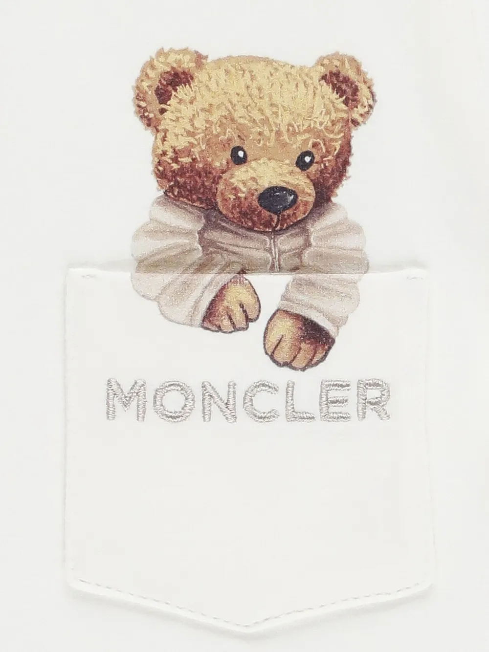 Moncler Enfant T-shirt met teddybeerprint Beige