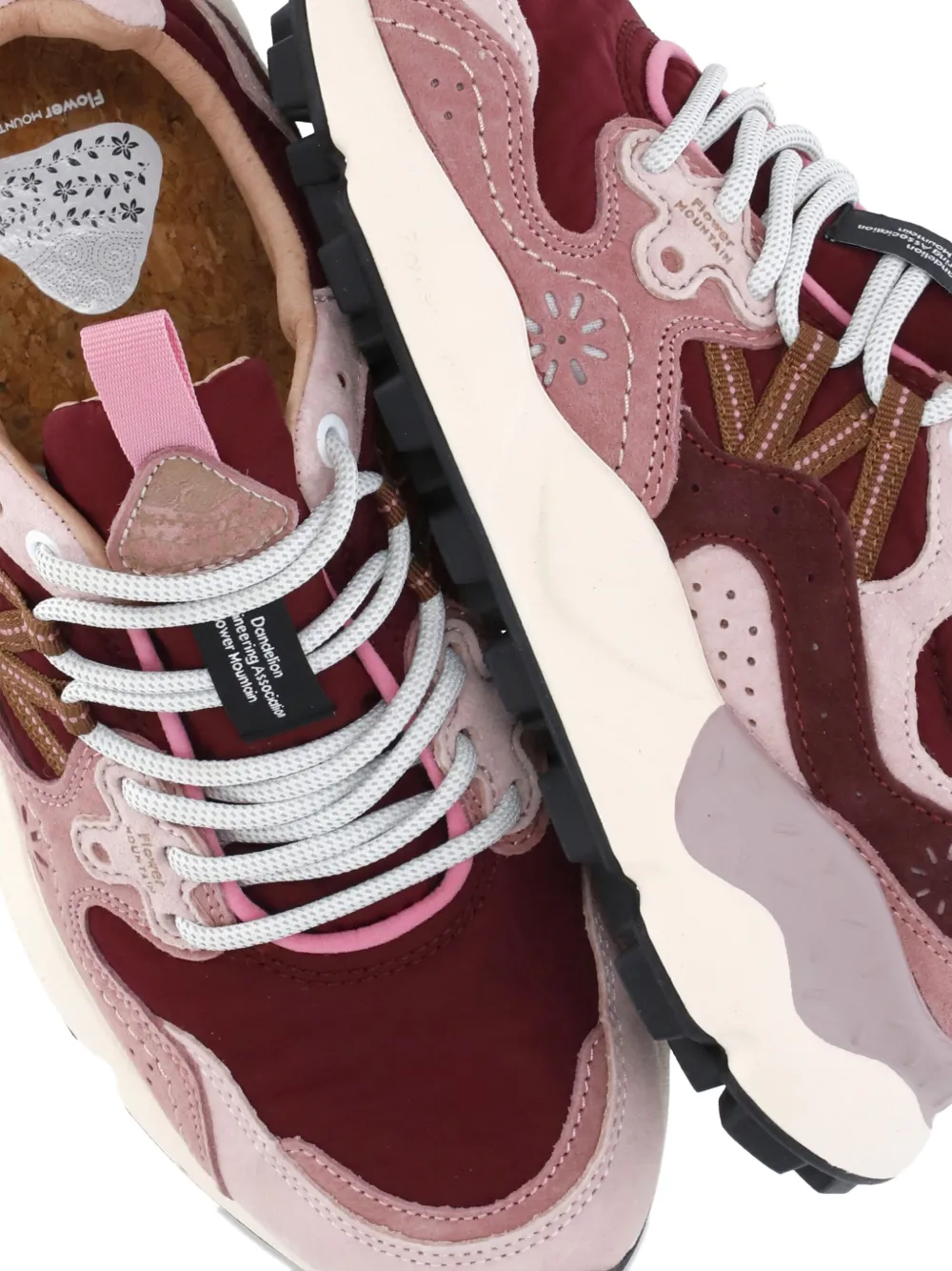 Flower Montain Floral-embroidered Sneakers In Multi
