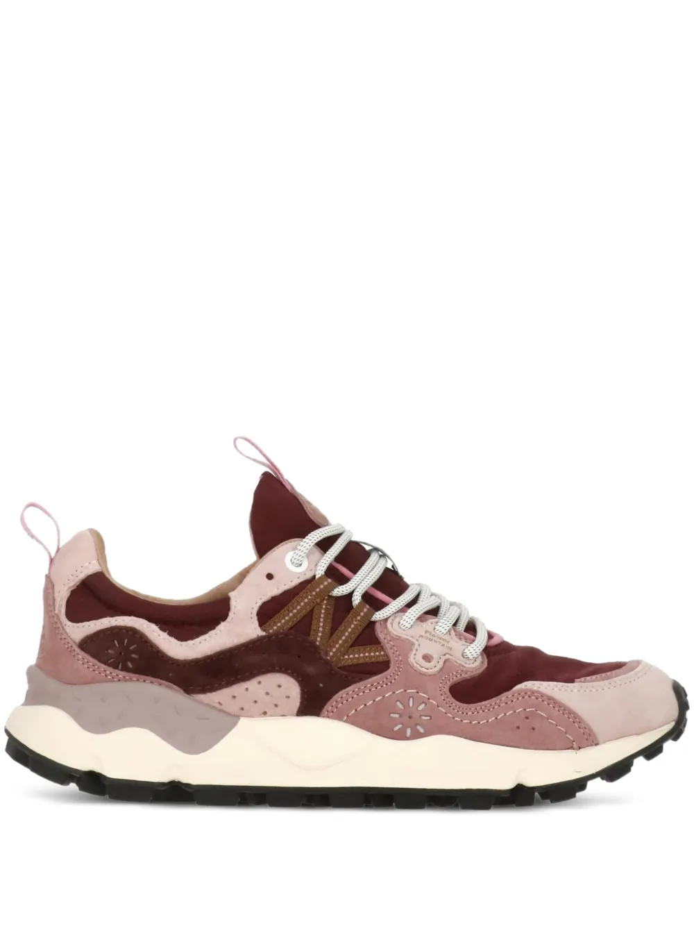 FLOWER MOUNTAIN floral-embroidered sneakers Pink