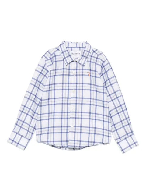 TRUSSARDI JUNIOR checked long-sleeve shirt