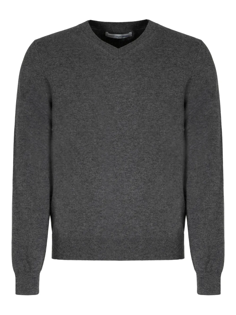 Comme Des Garçons Shirt v-neck wool sweater | Grey | Image 1