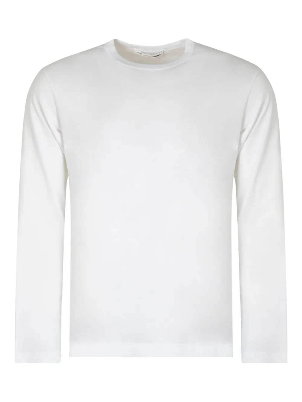 Comme Des Garçons Shirt Long Sleeve Cotton T-shirt In White