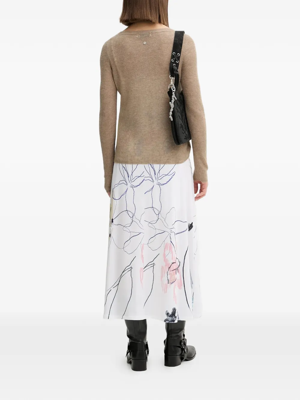 Floral Print Midi Dress (Set Of Two)