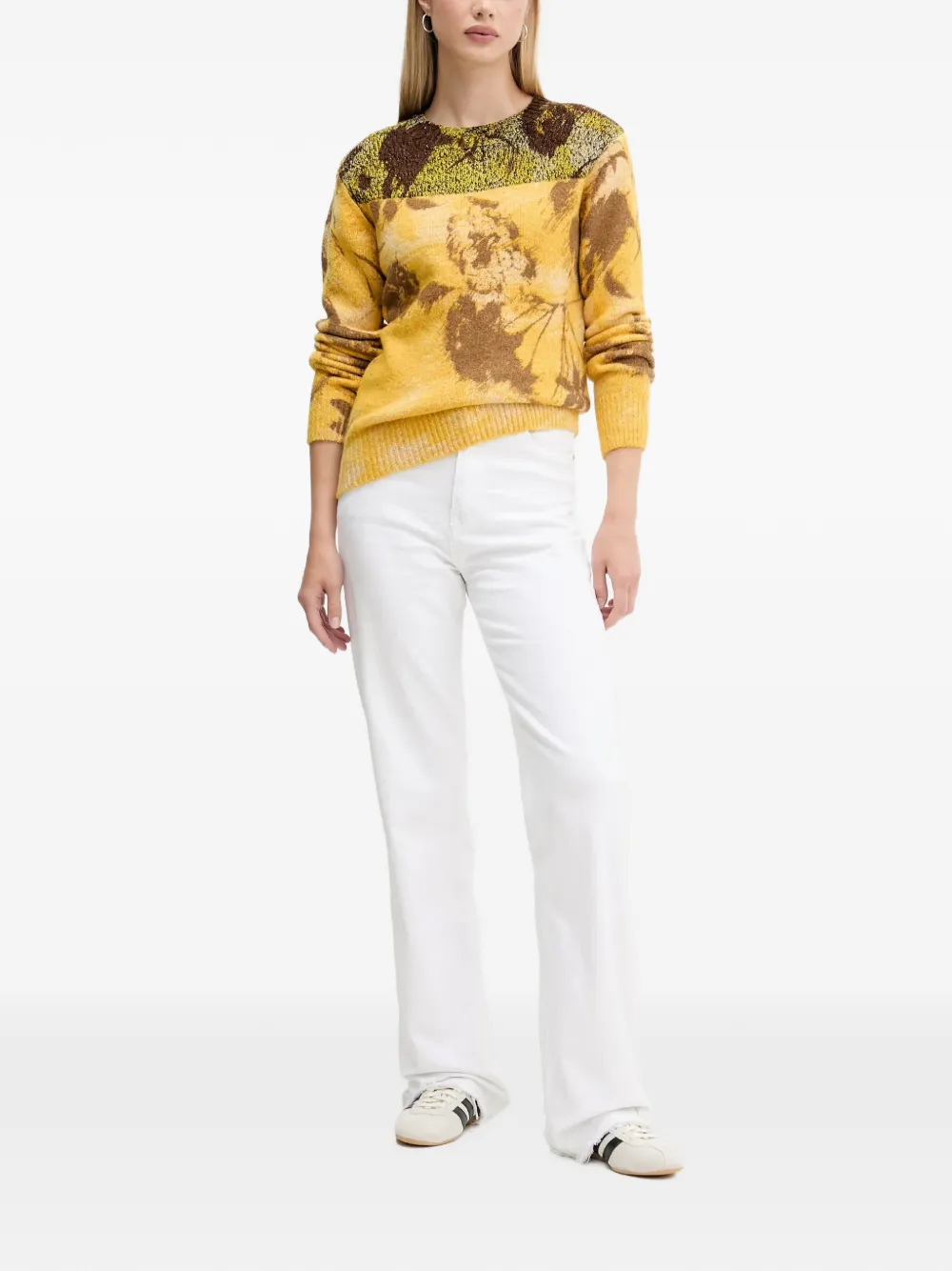Desigual floral colour block sweater | Knitted Sweaters | Image 2