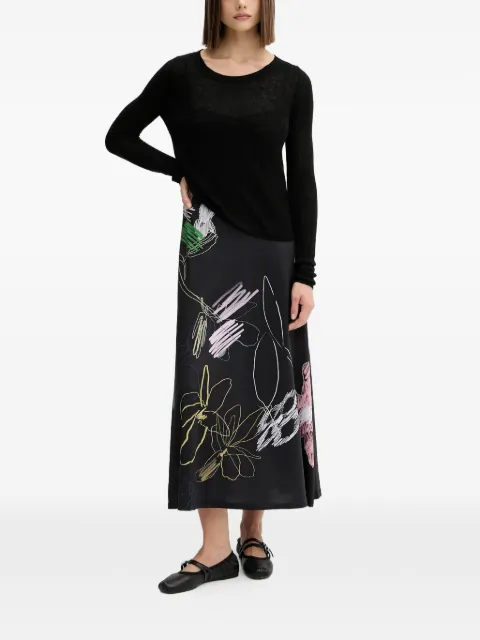 Desigual floral print slip midi dress (set of two)