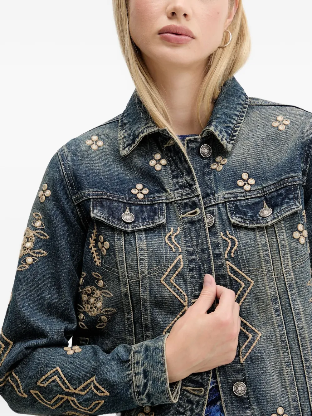 Desigual Denim jack Blauw