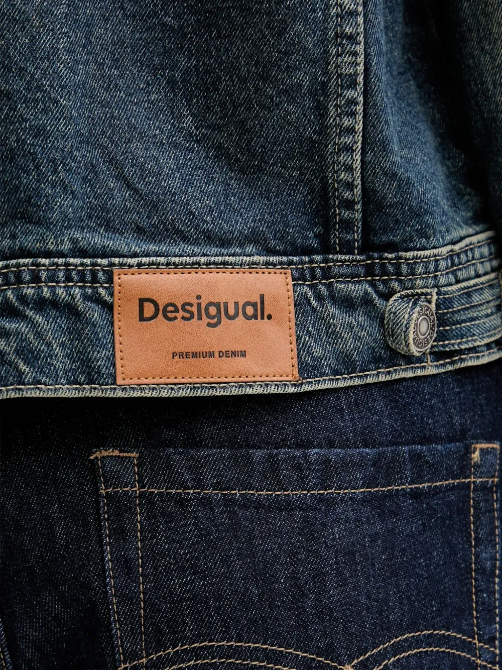 Desigual Denim jack Blauw