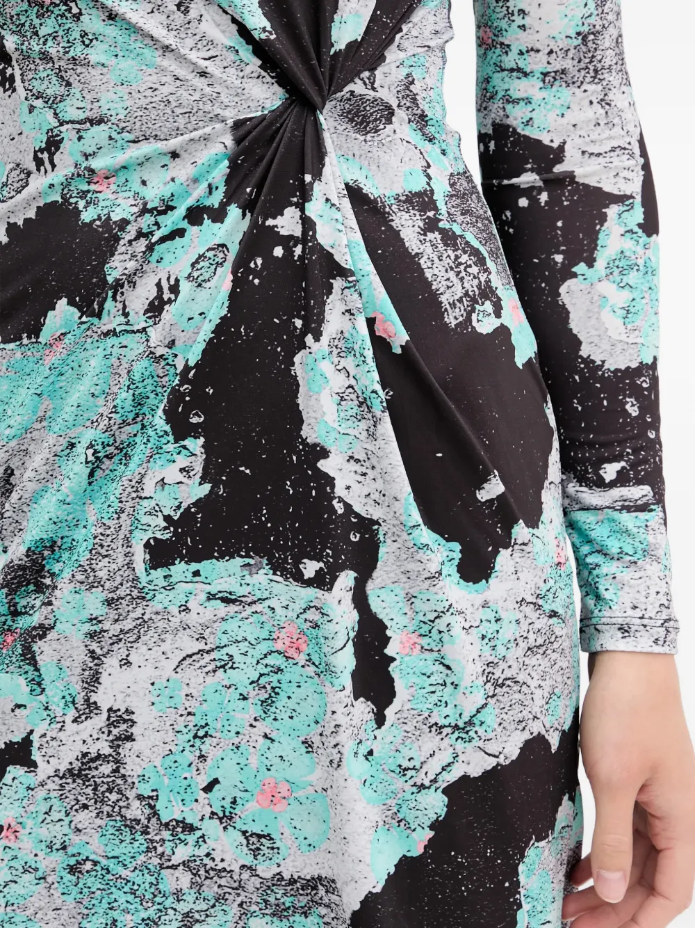 Knot Printed Mini Dress