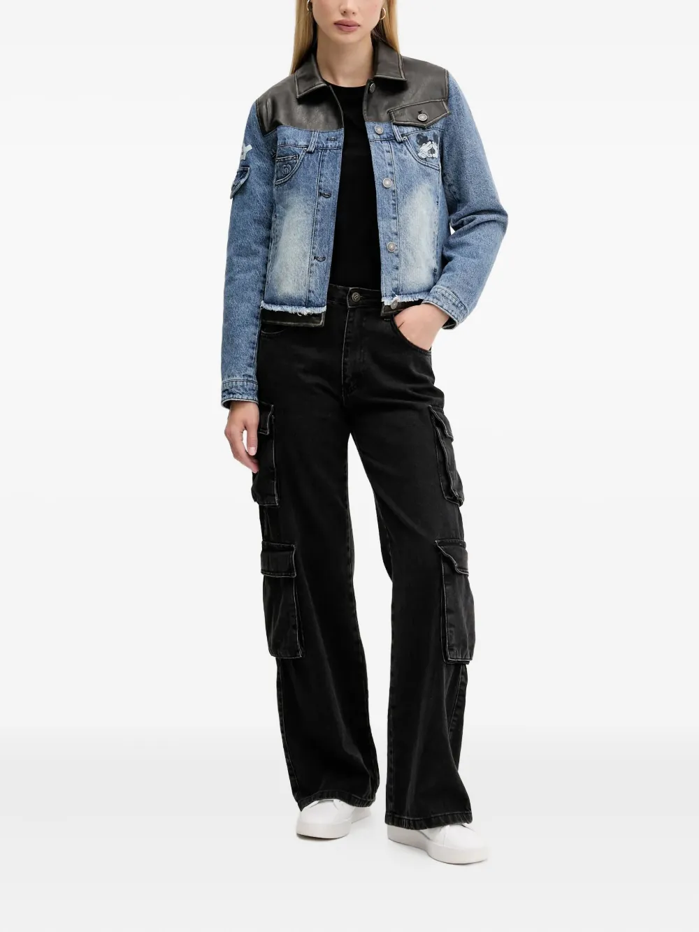 Desigual chaqueta deshilachada a paneles | Chamarras de lana | Image 2