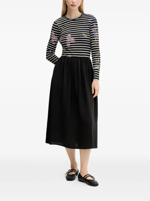 Desigual vestido midi con estampado floral
