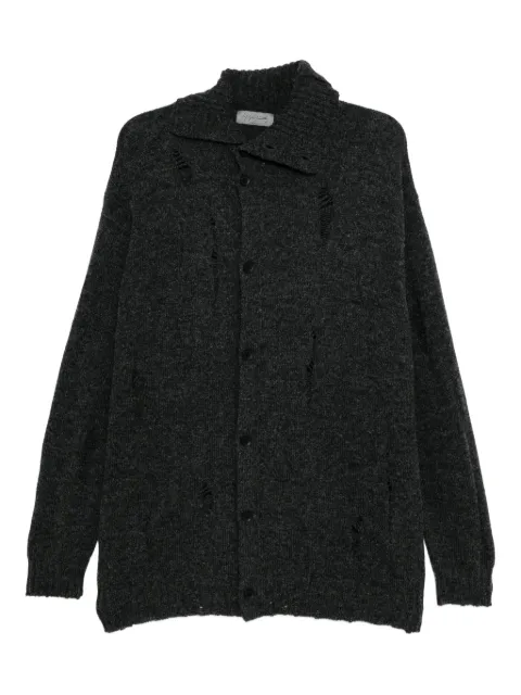 Yohji Yamamoto Crashed wool cardigan