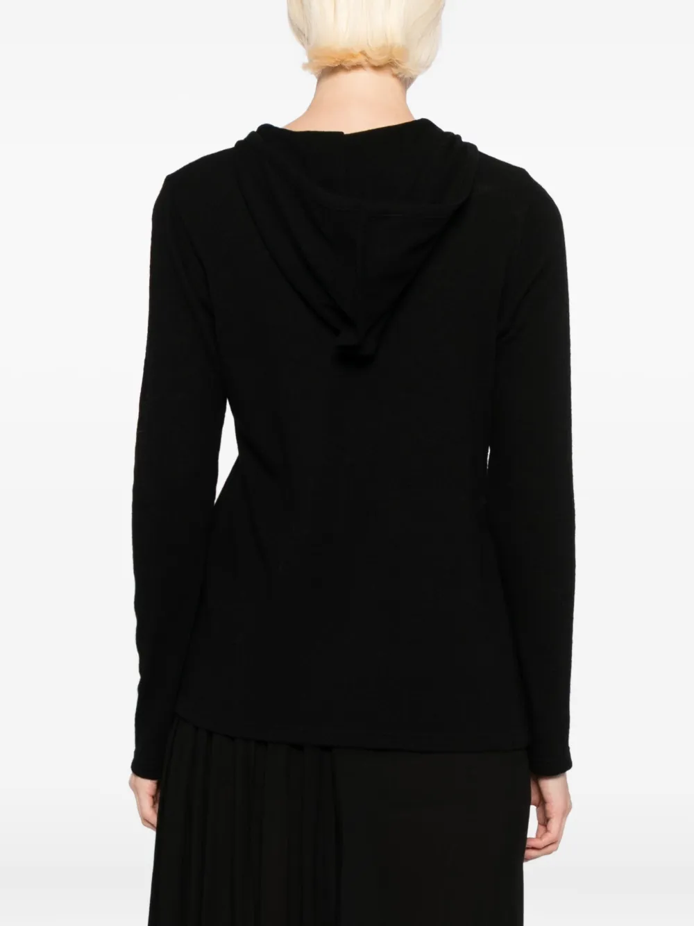 Yohji Yamamoto Side-split Hoodie In Black