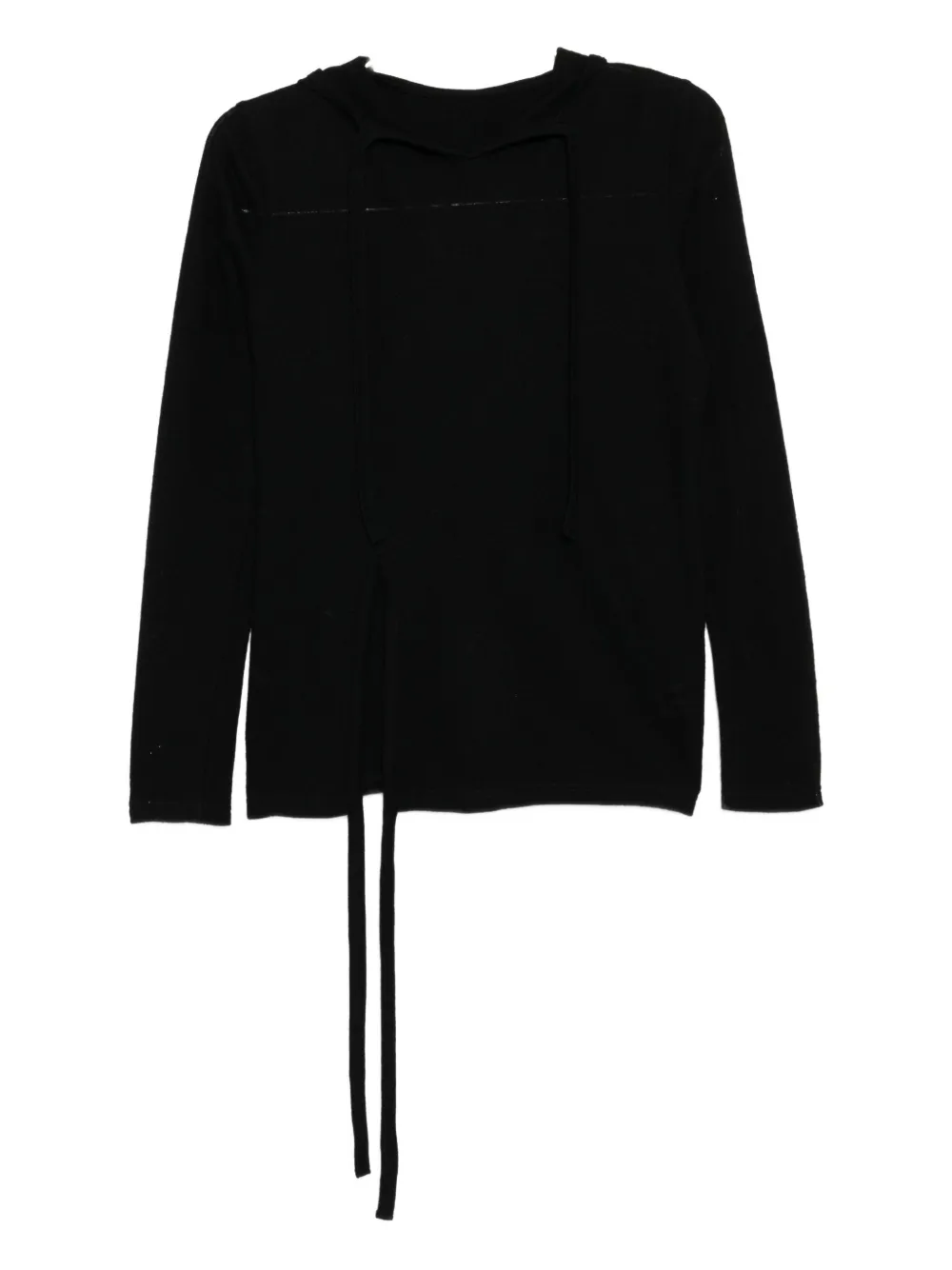 Yohji Yamamoto Side-split Hoodie In Black