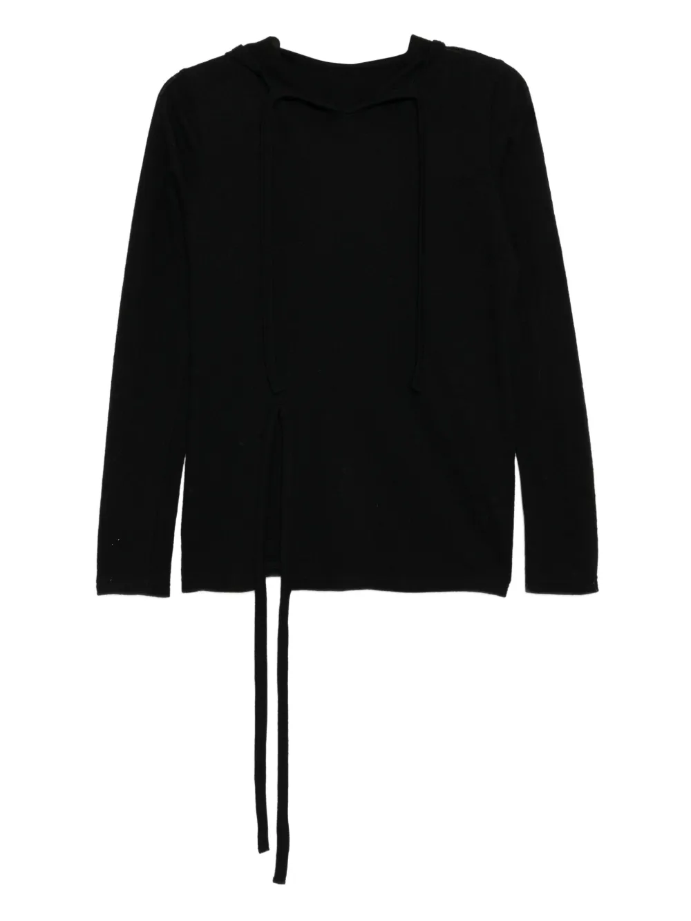 Yohji Yamamoto hoodie à fentes latérales | noir | Image 1