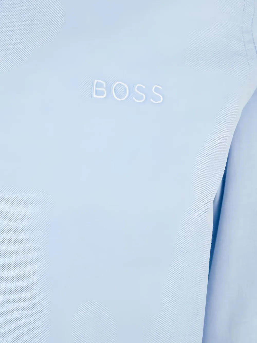 BOSS Kidswear Shirt met borduurwerk en lange mouwen Blauw