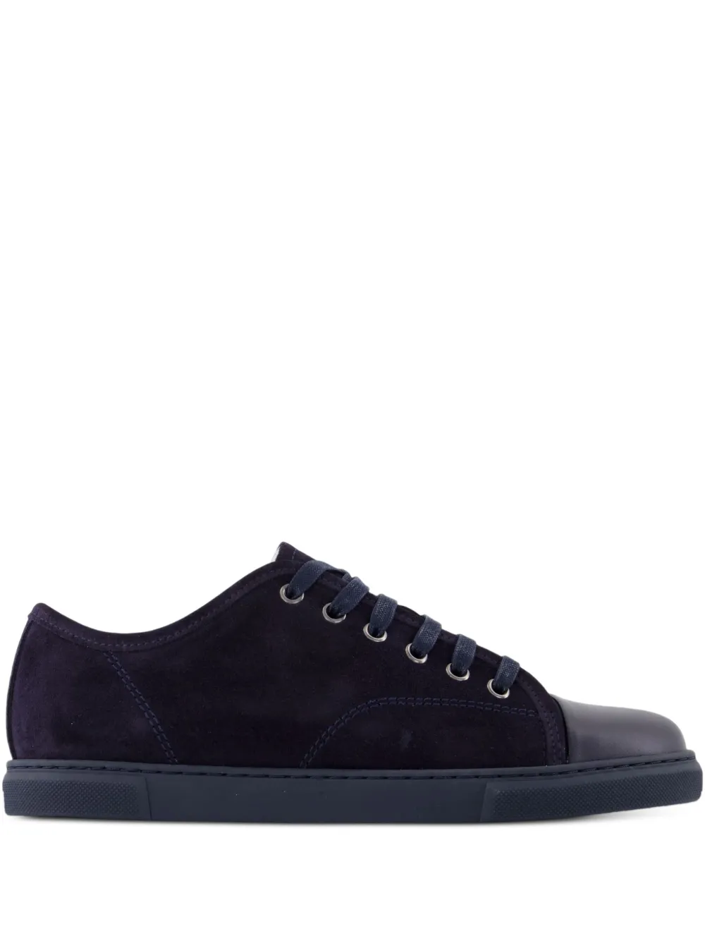 Lanvin suede leather cap-toe sneakers | Blue | Image 1