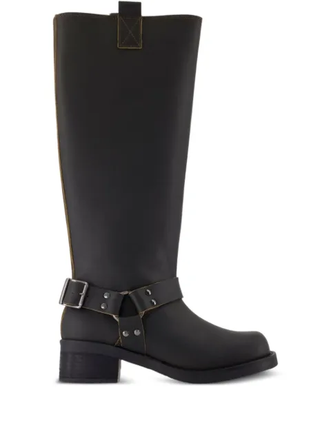 SAMSOE SAMSOE Sabrenta buckle-strap calfskin boots