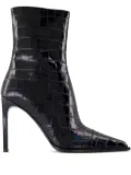 AMIRI crocodile-effect pointed-toe boots - Black