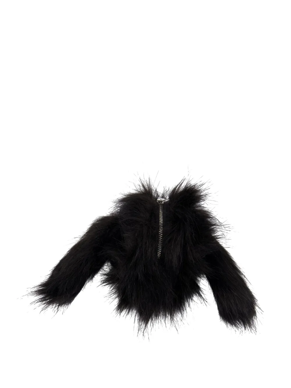 Simone Rocha faux fur zip coin purse | Black | Image 1