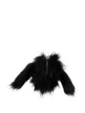 Simone Rocha faux fur zip coin purse - Black