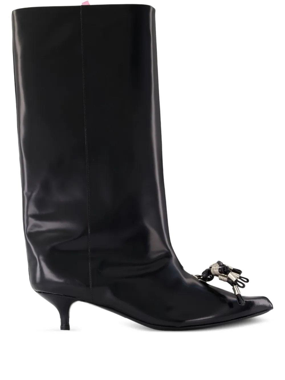 Toga Pulla calfskin tassel-embellished boots Black