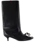 Toga Pulla calfskin tassel-embellished boots - Black