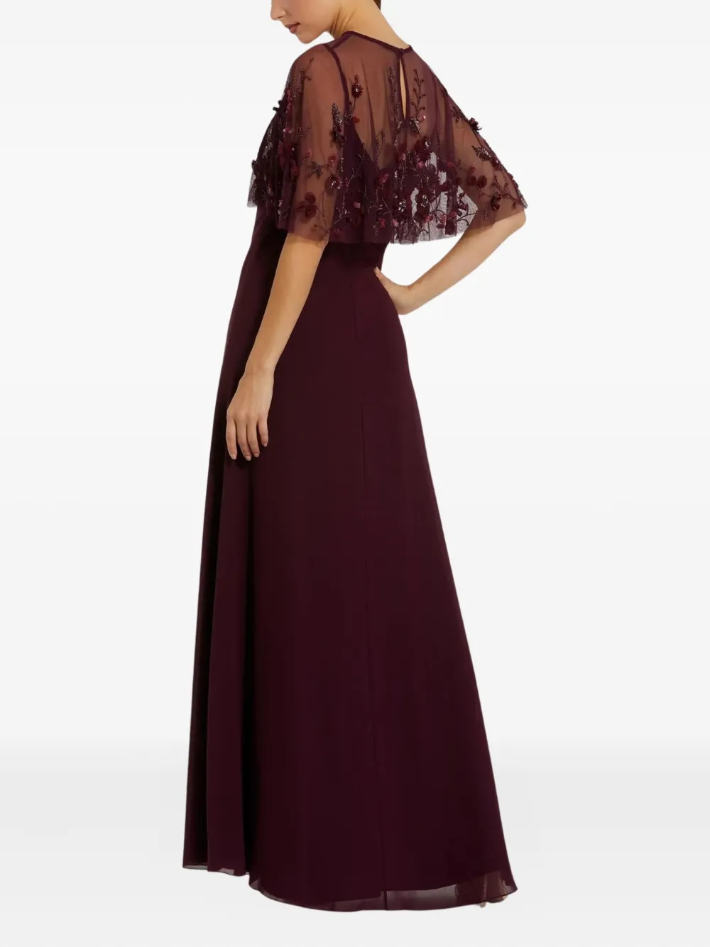 Mac Duggal embellished-cape sleeveless maxi dress | Evening Dresses | Image 2