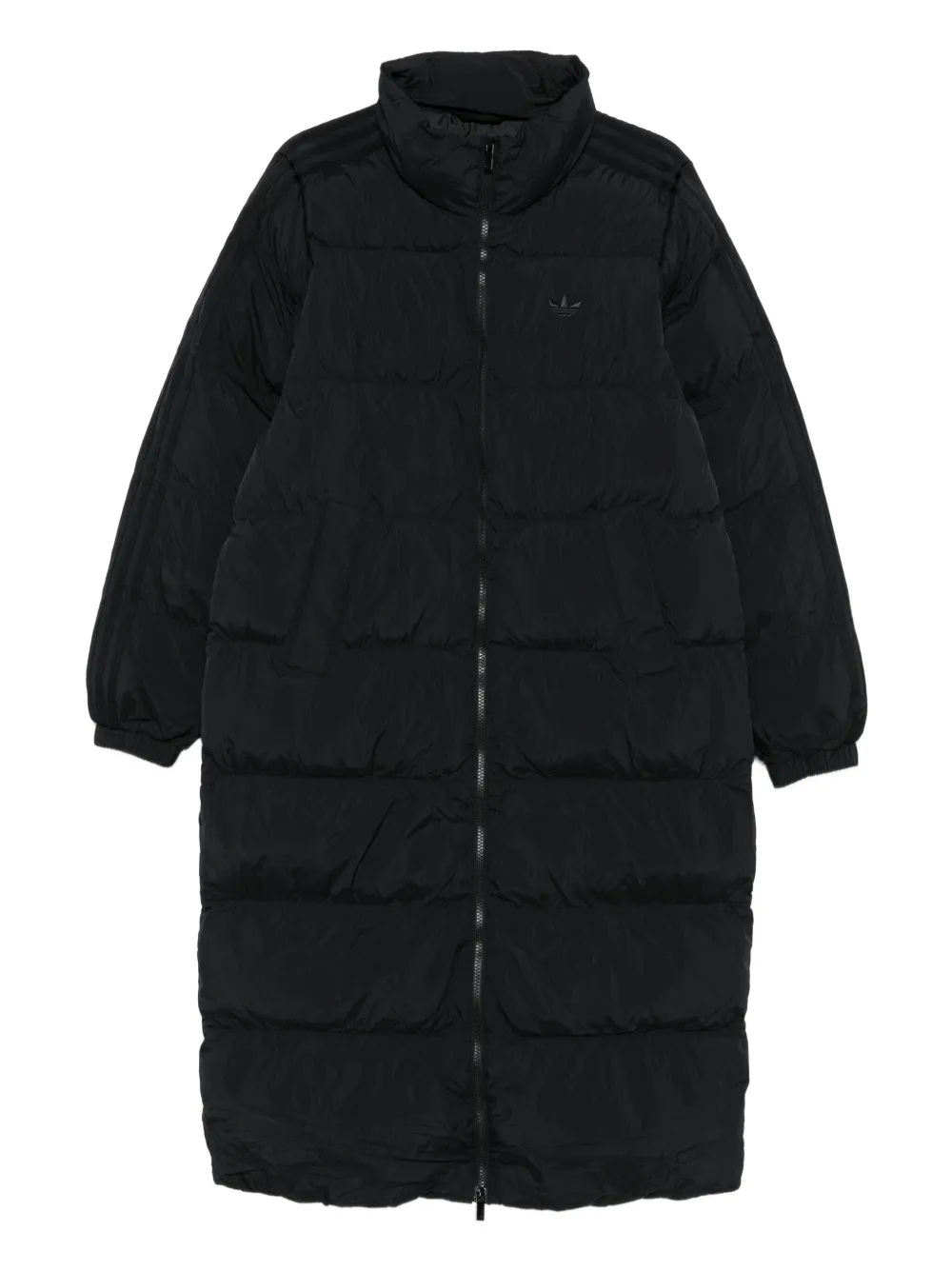 adidas Adicolor quilted-panel long coat | Black | Image 1