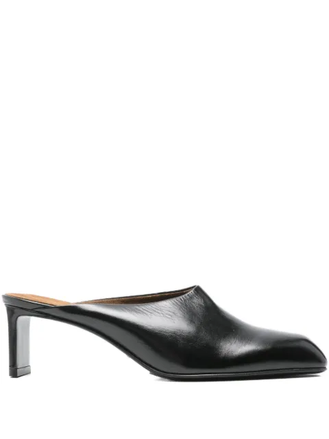 KHAITE square-toe heeled mules