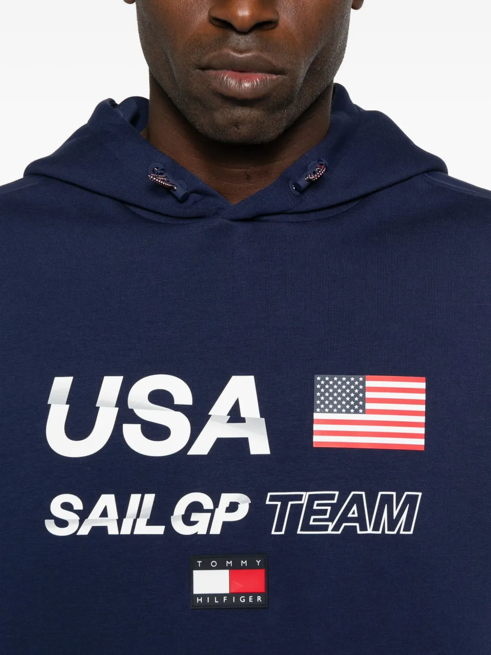 Tommy Hilfiger X Sail Gp Usa Team Hoodie In Blue