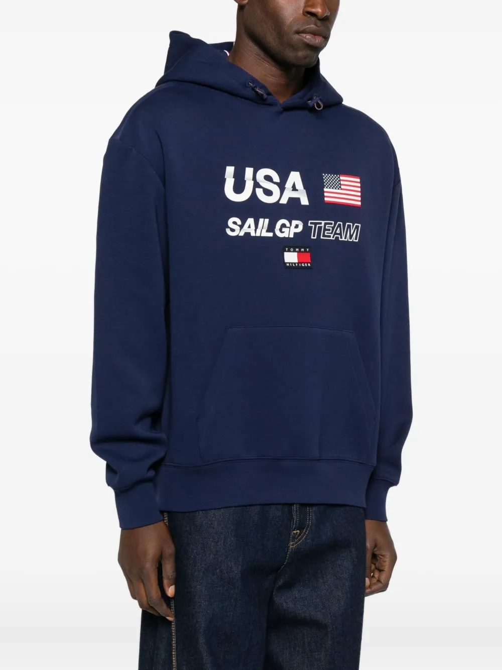 Tommy Hilfiger X Sail Gp Usa Team Hoodie In Blue
