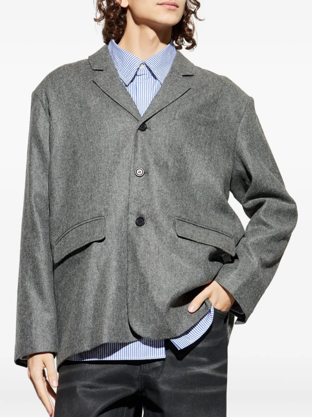 American Vintage Wobby blazer met knopen Grijs