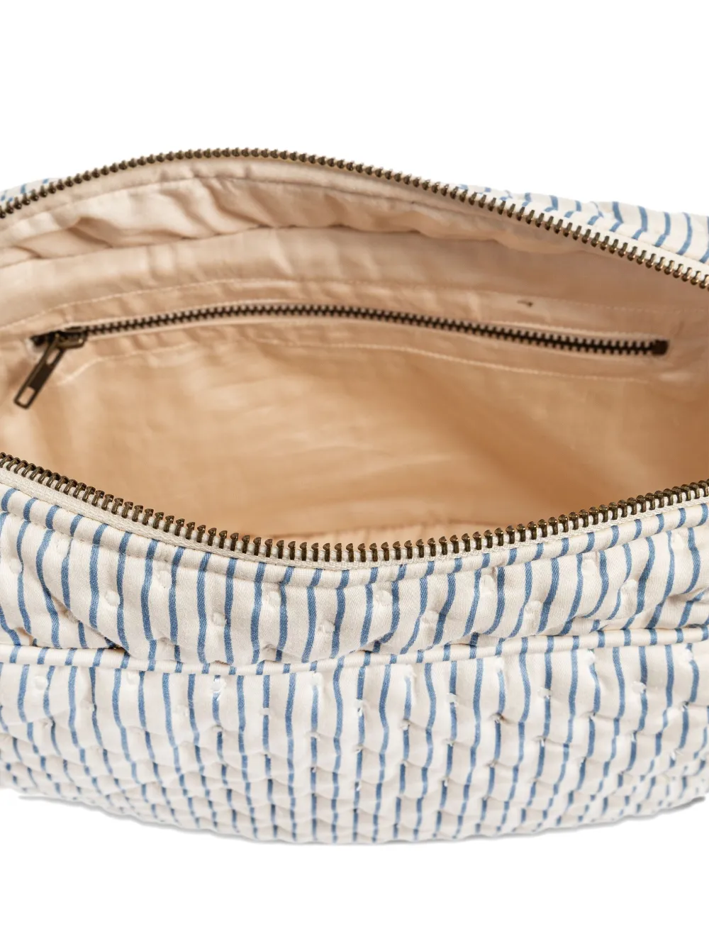 Konges Sløjd Gestreepte gewatteerde tas Blauw