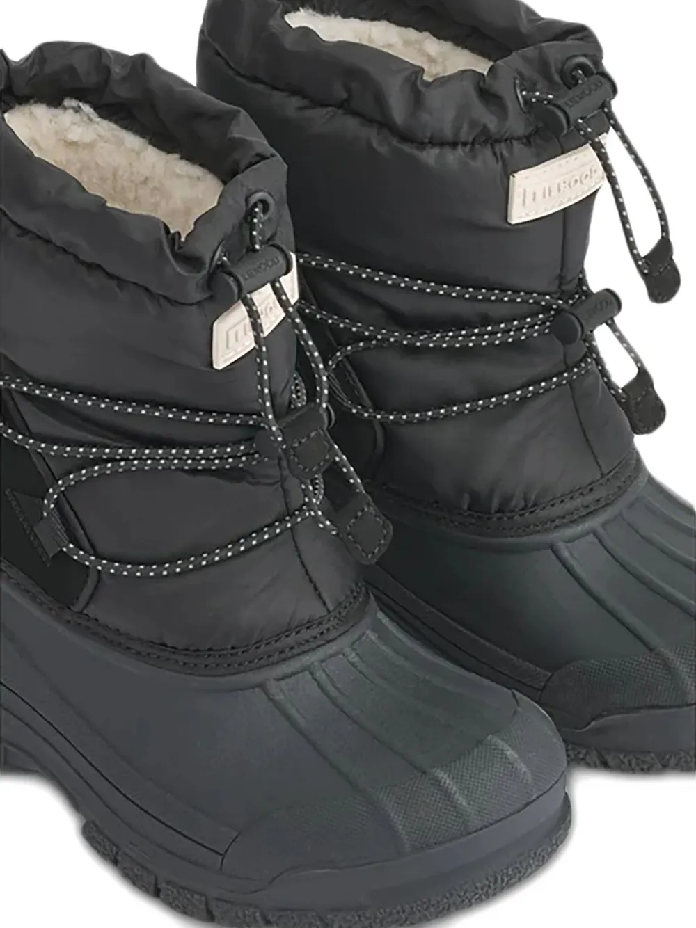Liewood Padded Lace-up Snow Boots In Black