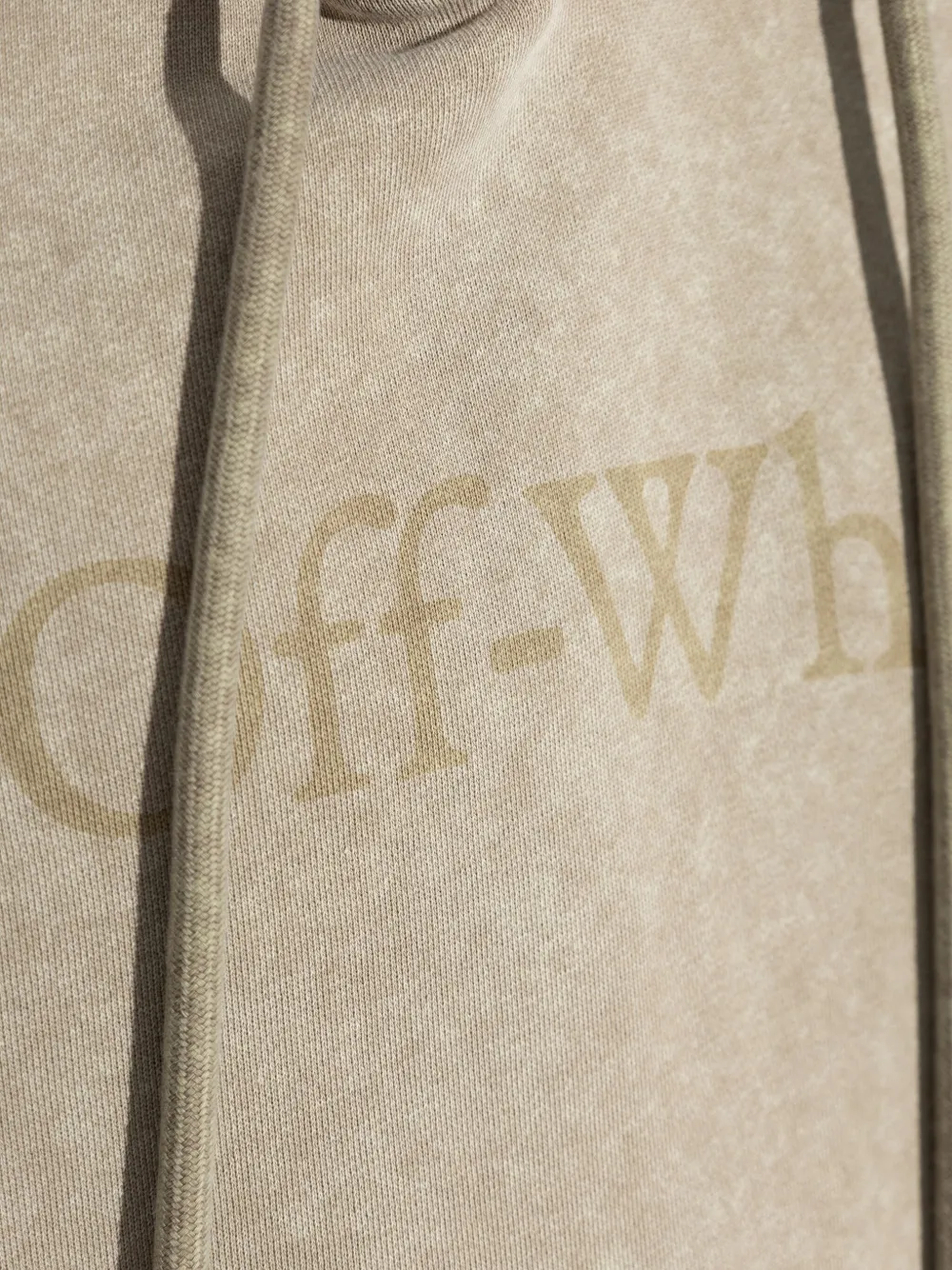Off-White Hoodie met logo Beige