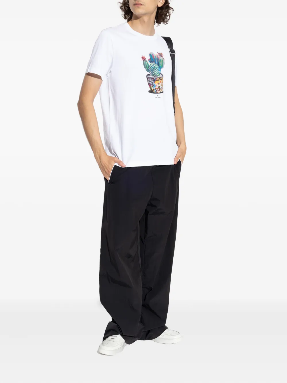 Ps By Paul Smith Ps Paul Smith Cactus Print T-shirt In White