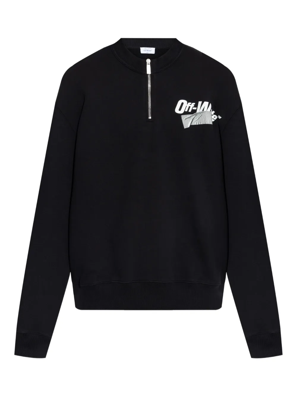Off-White half-zip sweater | Black | Image 1