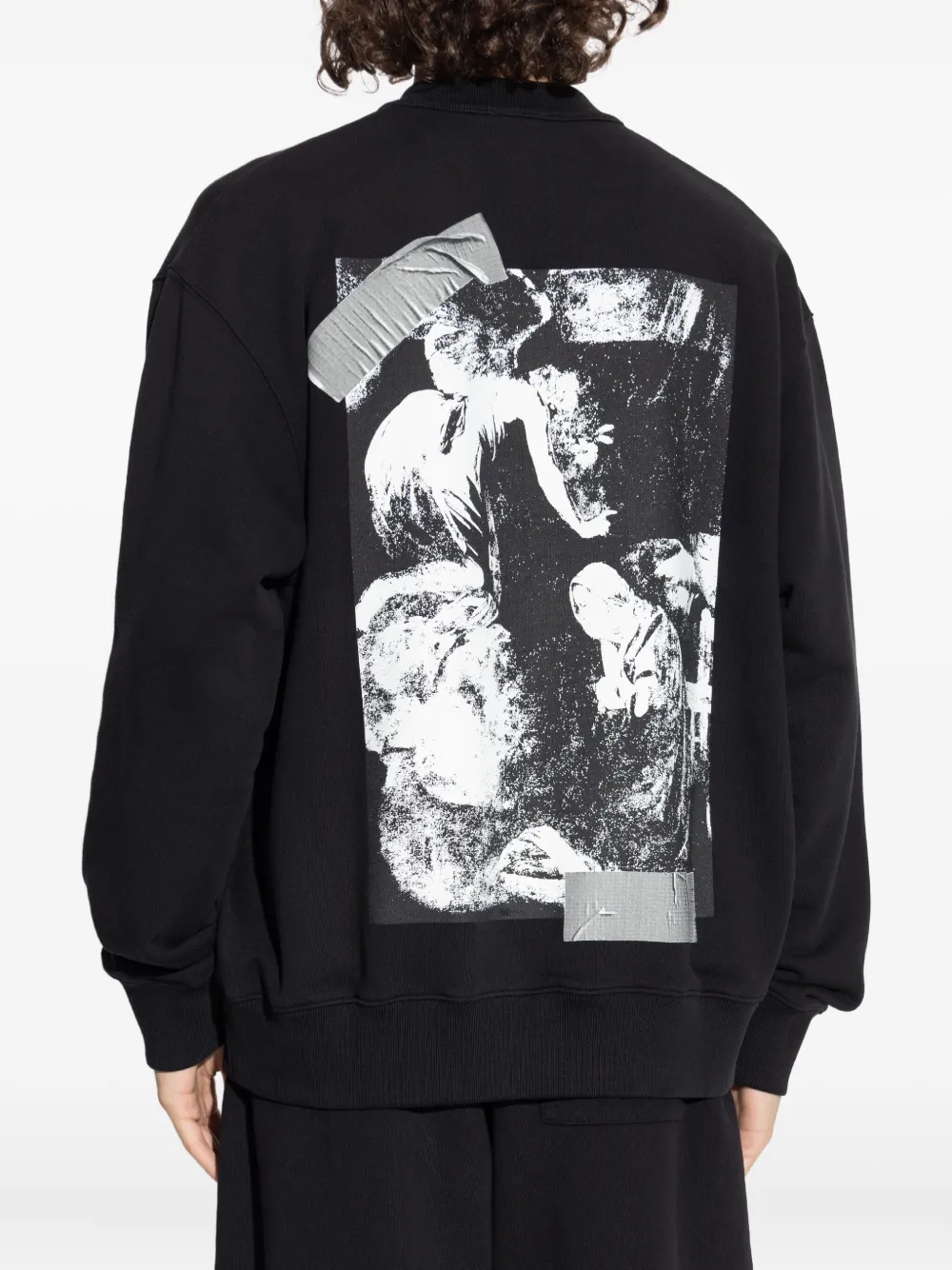 Off-White Trui met halve rits Zwart