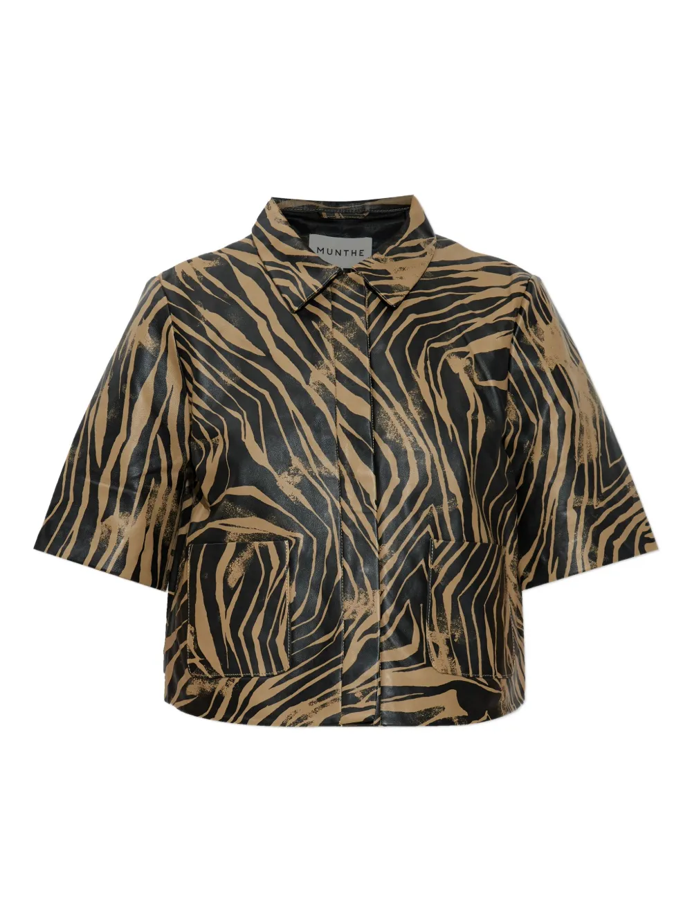 MUNTHE zebra-print shirt | Black | Image 1