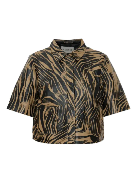 MUNTHE zebra-print shirt