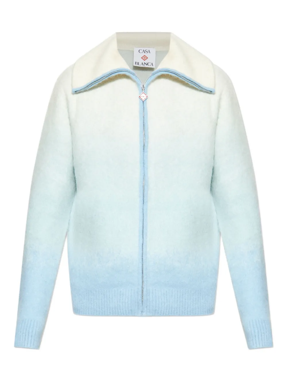 Casablanca high-neck zip-up jacket - ブルー Casablanca high-neck zip-up jacket - ブルー