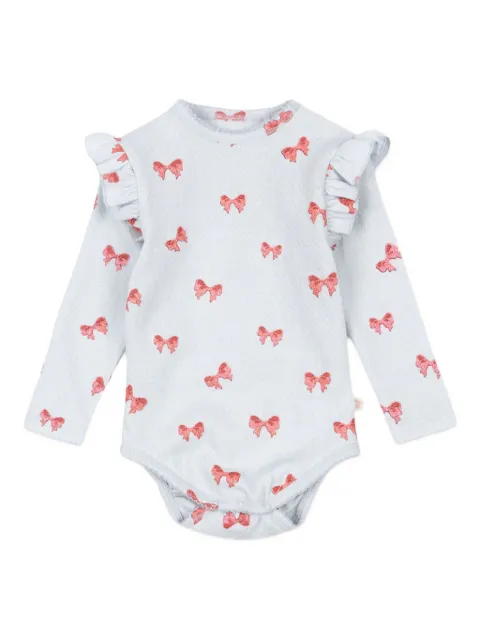 Konges Sløjd bow-print ruffled bodysuit