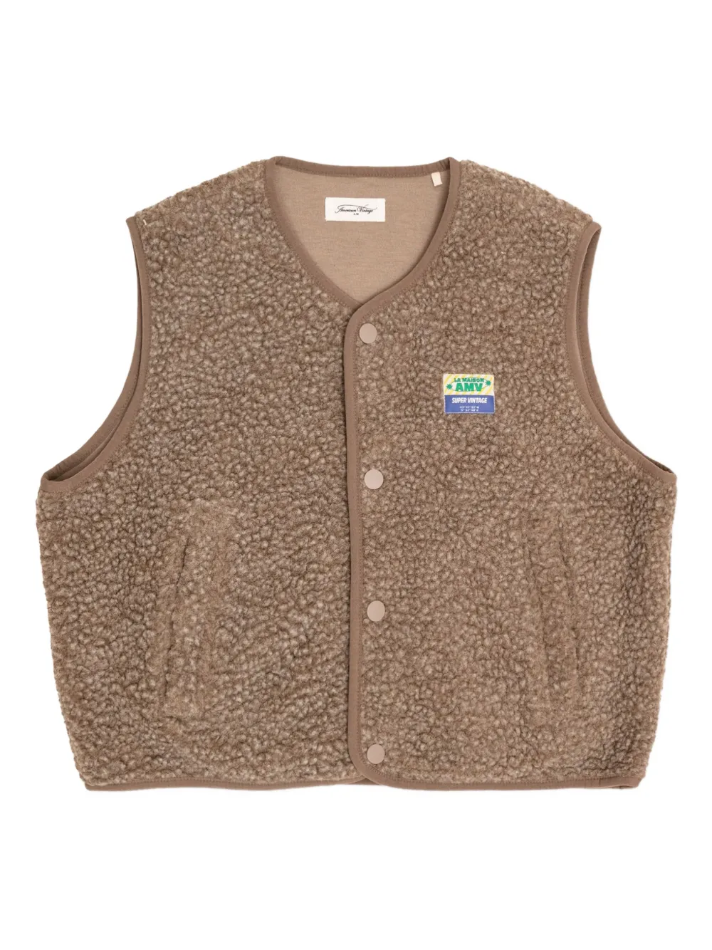 American Vintage Kids button vest - Braun