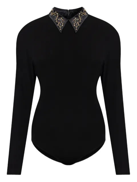 Versace embellished-collar bodysuit