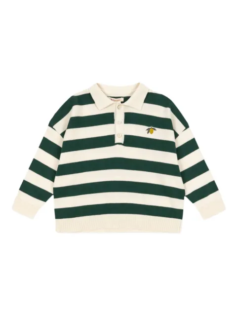 Konges Sløjd Manis stripe polo-neck sweater